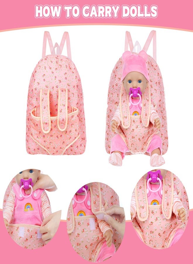UNICORN ELEMENT Baby Doll Clothes with Backpack Carrier for 14-18 Inch Doll,Reborn Baby Dolls Accessories Set with Bottles Pacifiers for Toddlers and Kids 2 3 4 5 Year Old（Dolls not Included） - Image 5